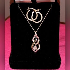 925 Sterling Silver Necklace and Earrings